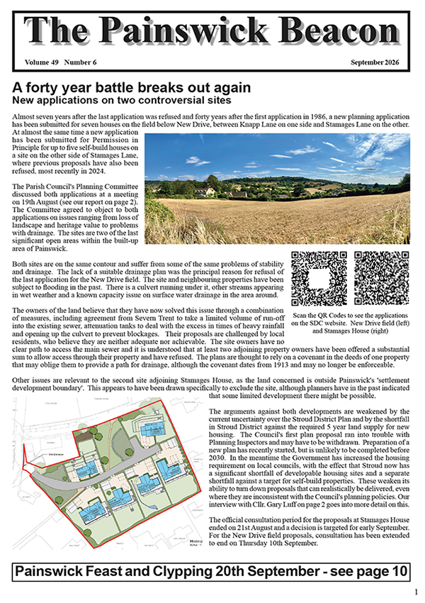 The latest edition of The Painswick Beacon - August 2026 